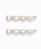 Wave Hair Barrettes Silver Set of 2