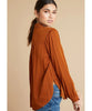 Rounded Hem Pocket Button Down Amber