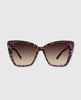 Becky II Leopard Tortoise Brown Gradient Sunglasses