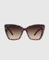 Becky II Leopard Tortoise Brown Gradient Sunglasses
