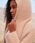 CozyChic® Hooded Long Coatigan Camel