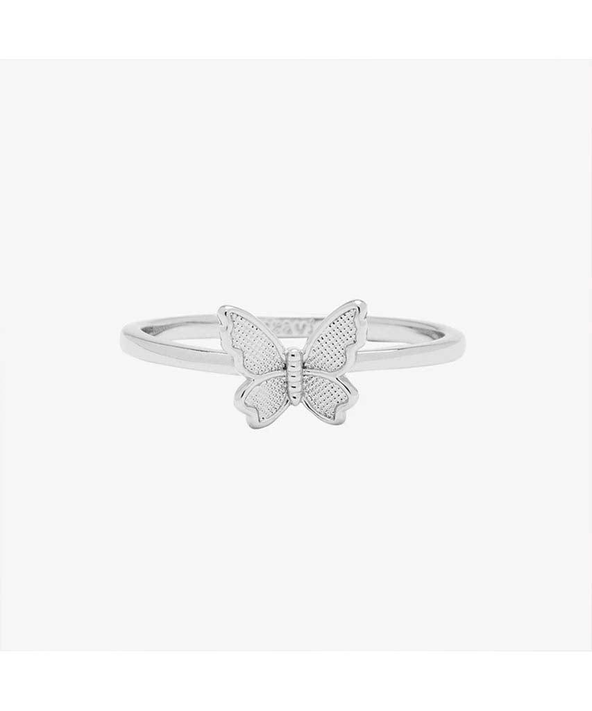 Butterfly in Flight Ring Silver
