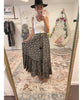 Boho Tiered Skirt Black Gold Combo