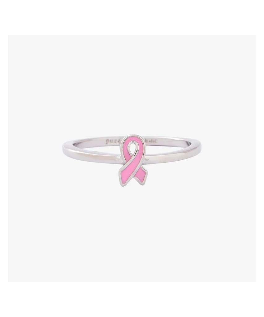 Breast Cancer Ring Silver