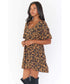 Valley Mini Dress Caramel Cheetah