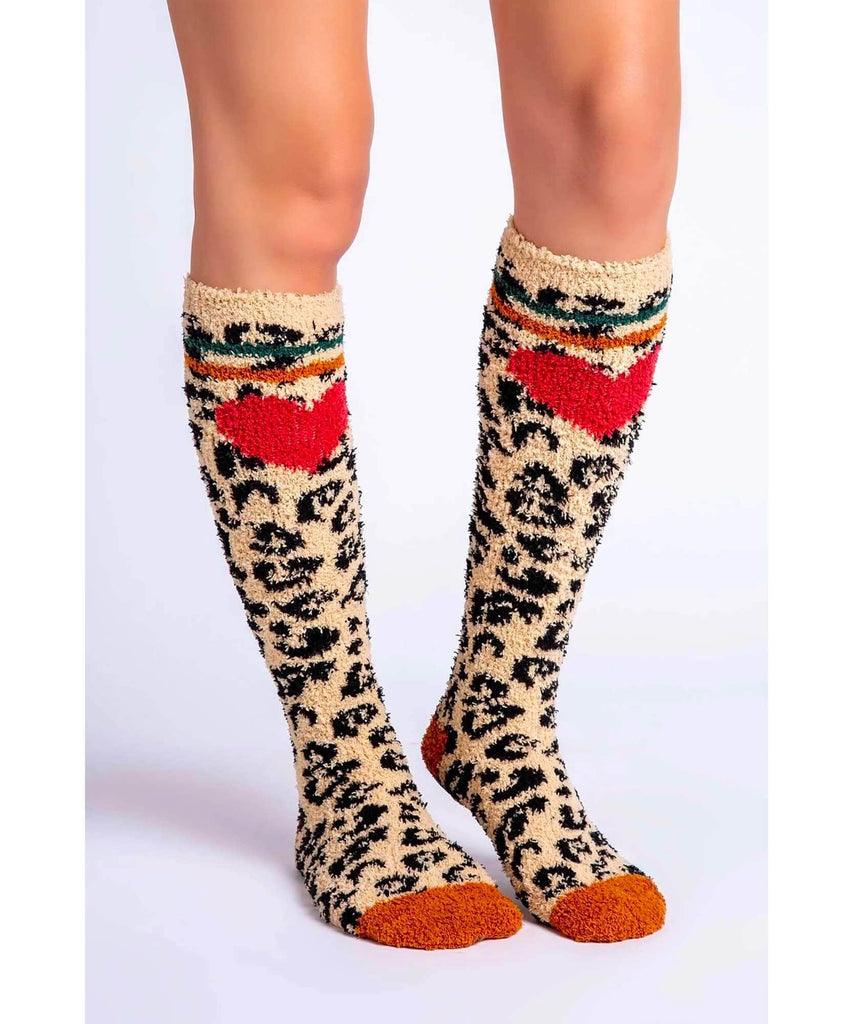Cheetah Fun Fuzzy Socks