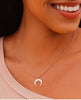 Pearl Crescent Mood Necklace Rose Gold