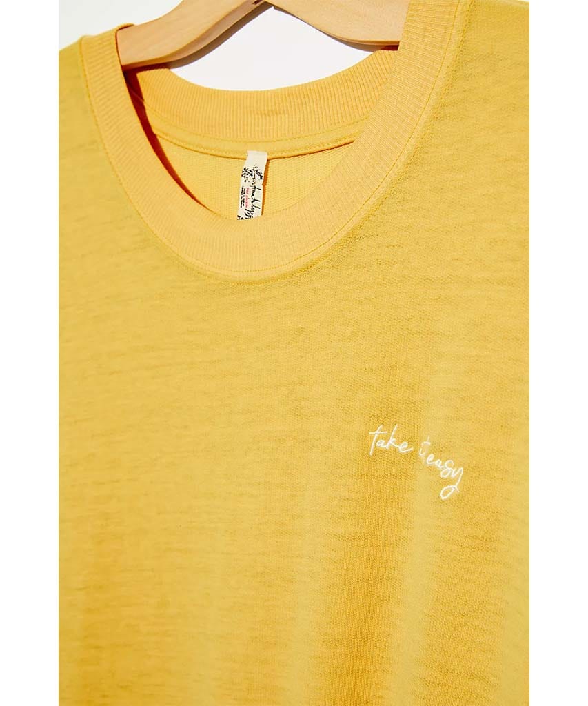 Cozy Cool Girl Lounge Tee Bitter Gold