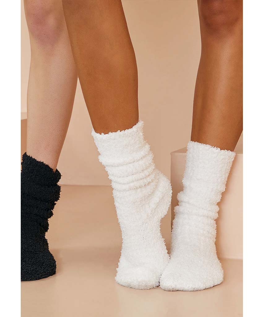 Fuzzy Socks Winter White