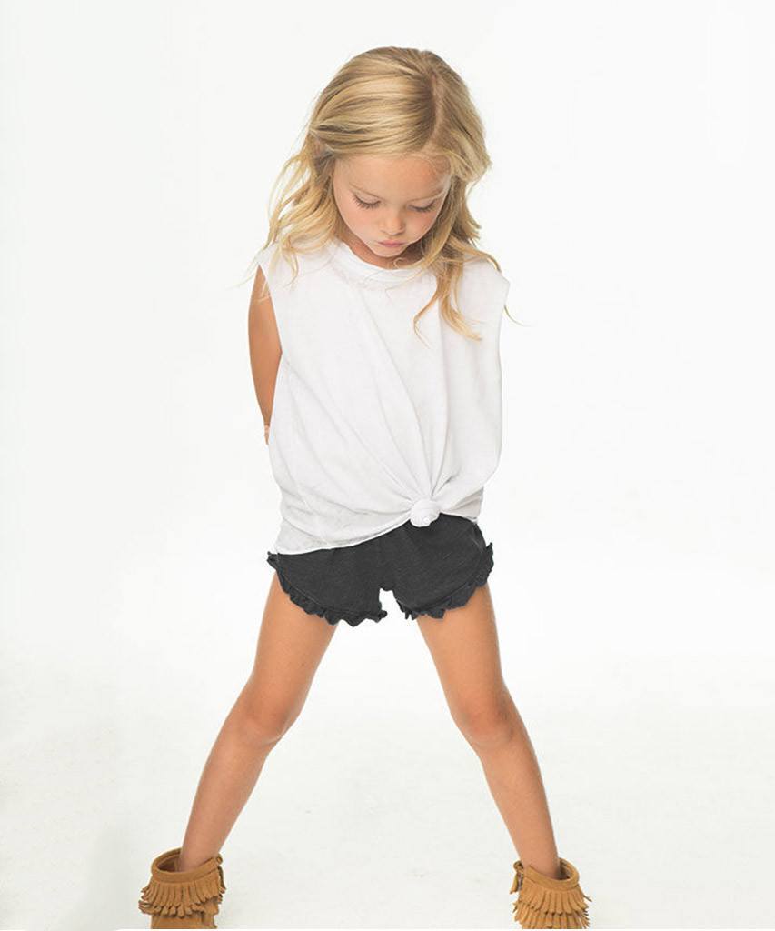 kids ruffle knit shorts  Kids Bottoms, Chaser Brand,- Pink Arrows Boutique