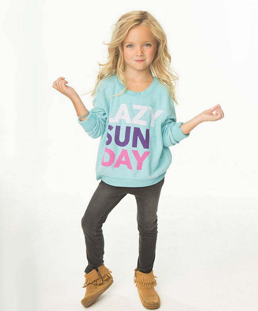 kids lazy sunday sweatshirt  Kids Tops, Chaser Brand,- Pink Arrows Boutique