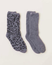 CozyChic® Women's Barefoot in the Wild™ 2 Pair Sock Set Graphite Multi