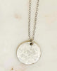 Hammered Coin Necklace Silver