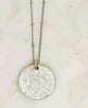 Hammered Coin Necklace Silver