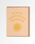 Warm Birthday Wishes Sun Card