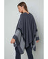 Harper Open Front Poncho Grey