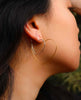 Heart Shape Hoop Earrings Large Silver