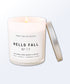 Hello Fall Soy Candle | White Jar Candle