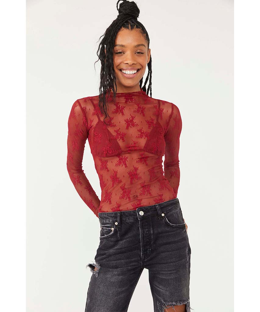 Lady Lux Layering Top Holly Berry