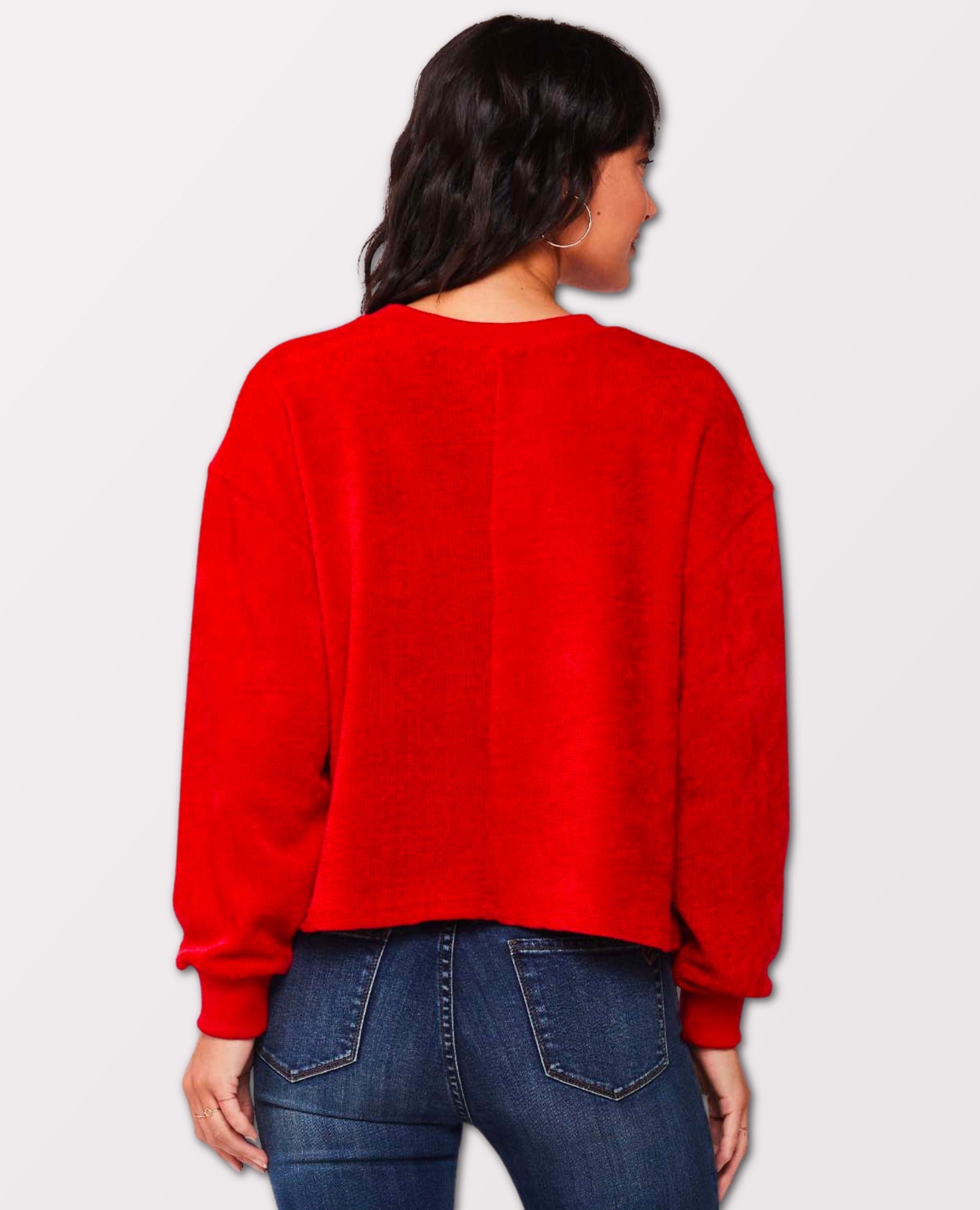 Irma Chenille Sweatshirt Red