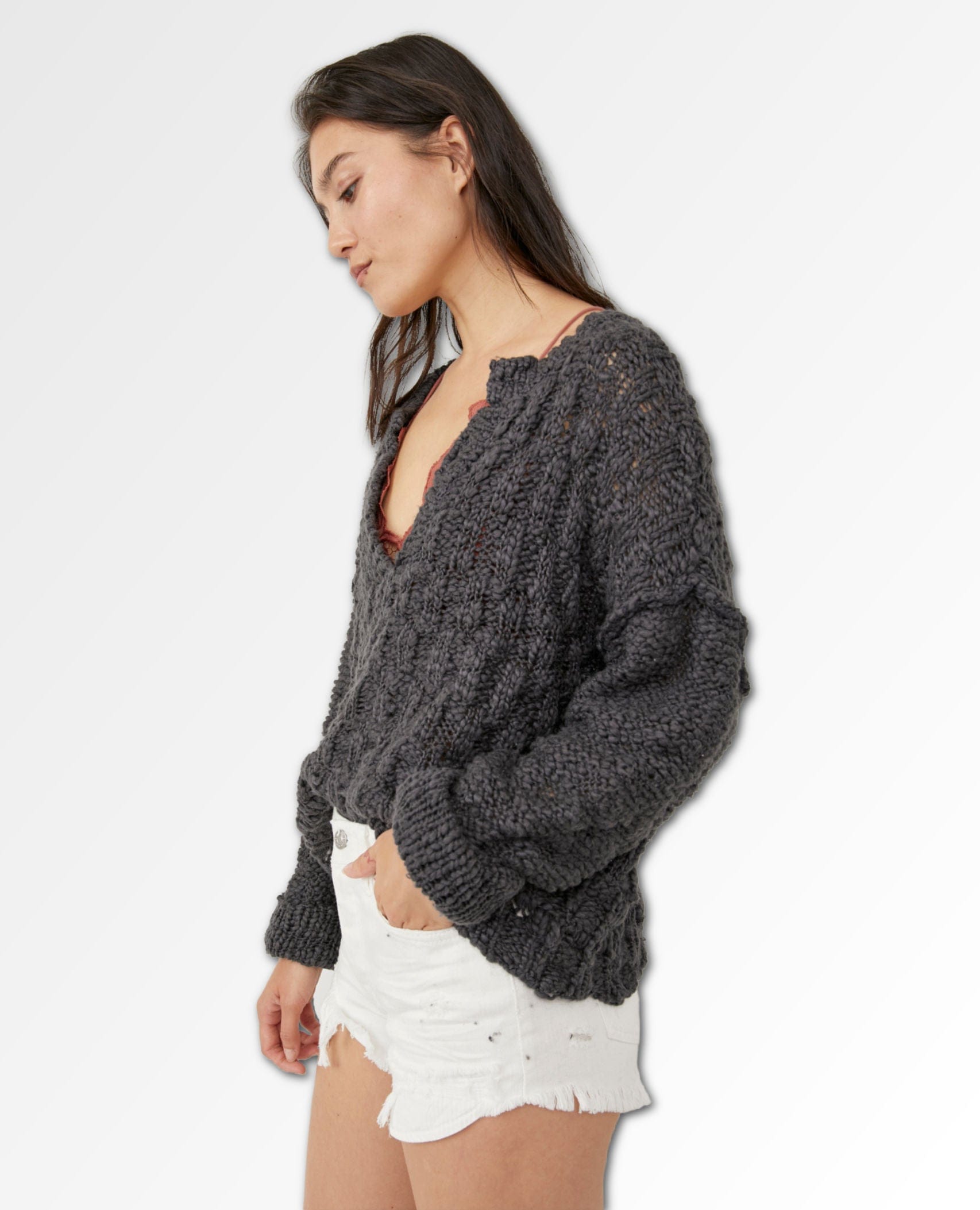 Josephine Pullover Sweater Charcoal