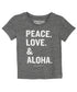 kids peace love aloha tee