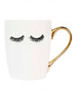 Ivory Eyelashes Gold Coffee Mug
