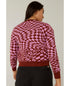 Magenta Wave Fitted Cardigan Restocked