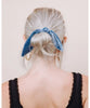 The Mariska Tie Scrunchie Light Blue Velvet