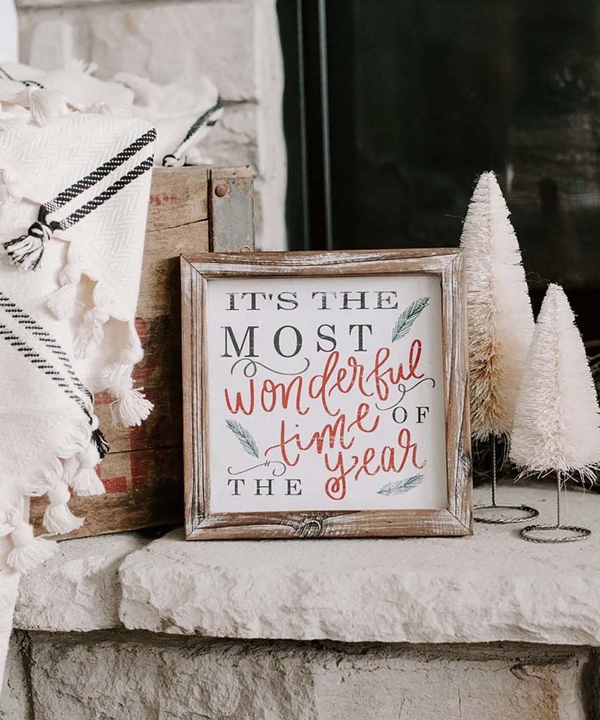 It's The Most Wonderful Time Of The Year Wood Sign 8x8