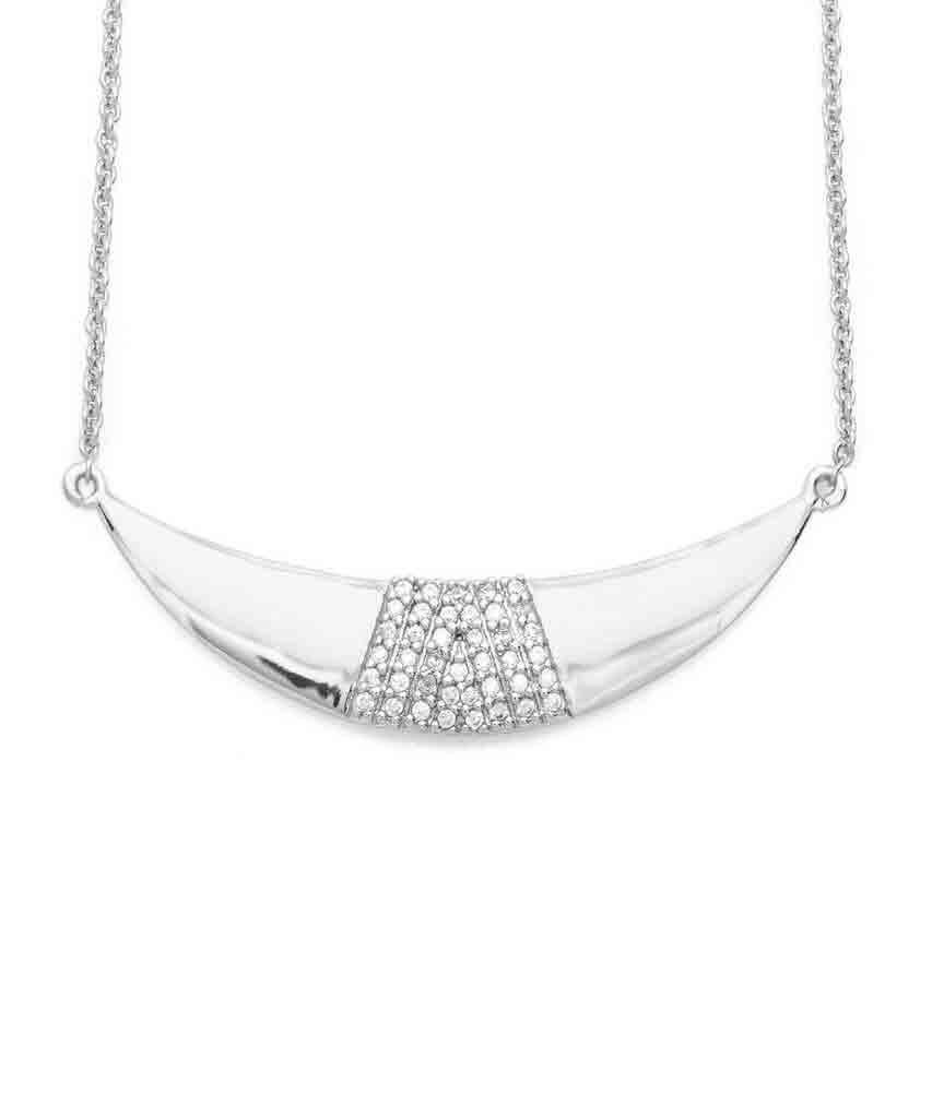 Crescent Silver Necklace  Necklaces, Melanie Auld,- Pink Arrows Boutique