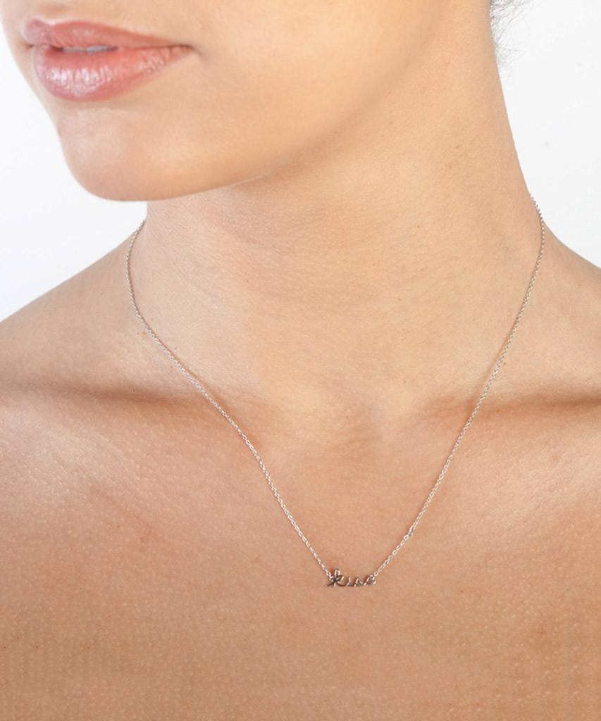 Kiss Diamond Necklace  Necklaces, Shy by Sydney Evan,- Pink Arrows Boutique