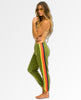 5 Stripe Neon Rainbow Sweatpants Jungle Green Unisex