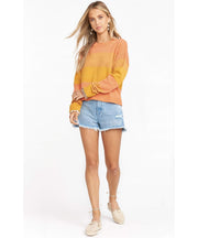 Cropped Varsity Sweater Sunshine Stripe