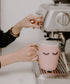 Pink Eyelashes Gold Coffee Mug