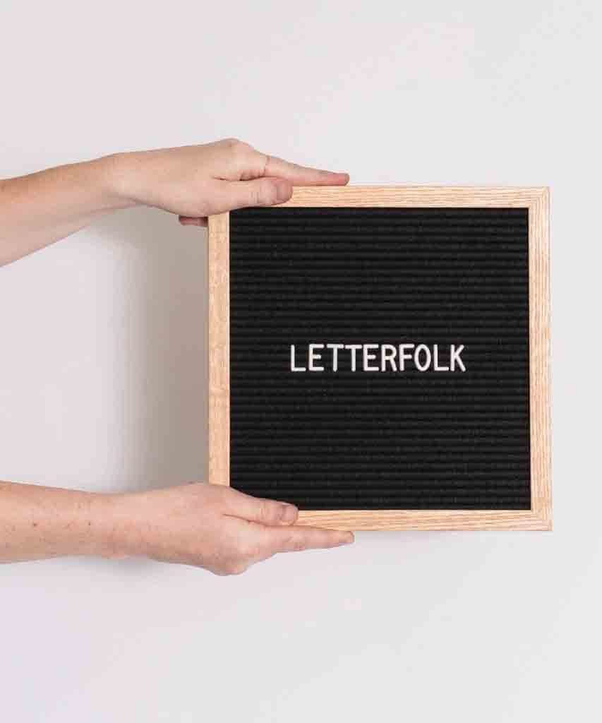 Poet Oak Letter Board