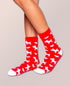 Red Dog Fuzzy Gripper Socks