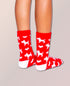 Red Dog Fuzzy Gripper Socks