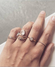 Pave Gold Midi  Rings, Melanie Auld,- Pink Arrows Boutique