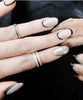 Pave Silver Midi  Rings, Melanie Auld,- Pink Arrows Boutique