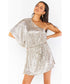 Trish Dress Platinum Sequins
