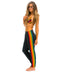 6 Stripe Sweatpants Charcoal Serape Rainbow