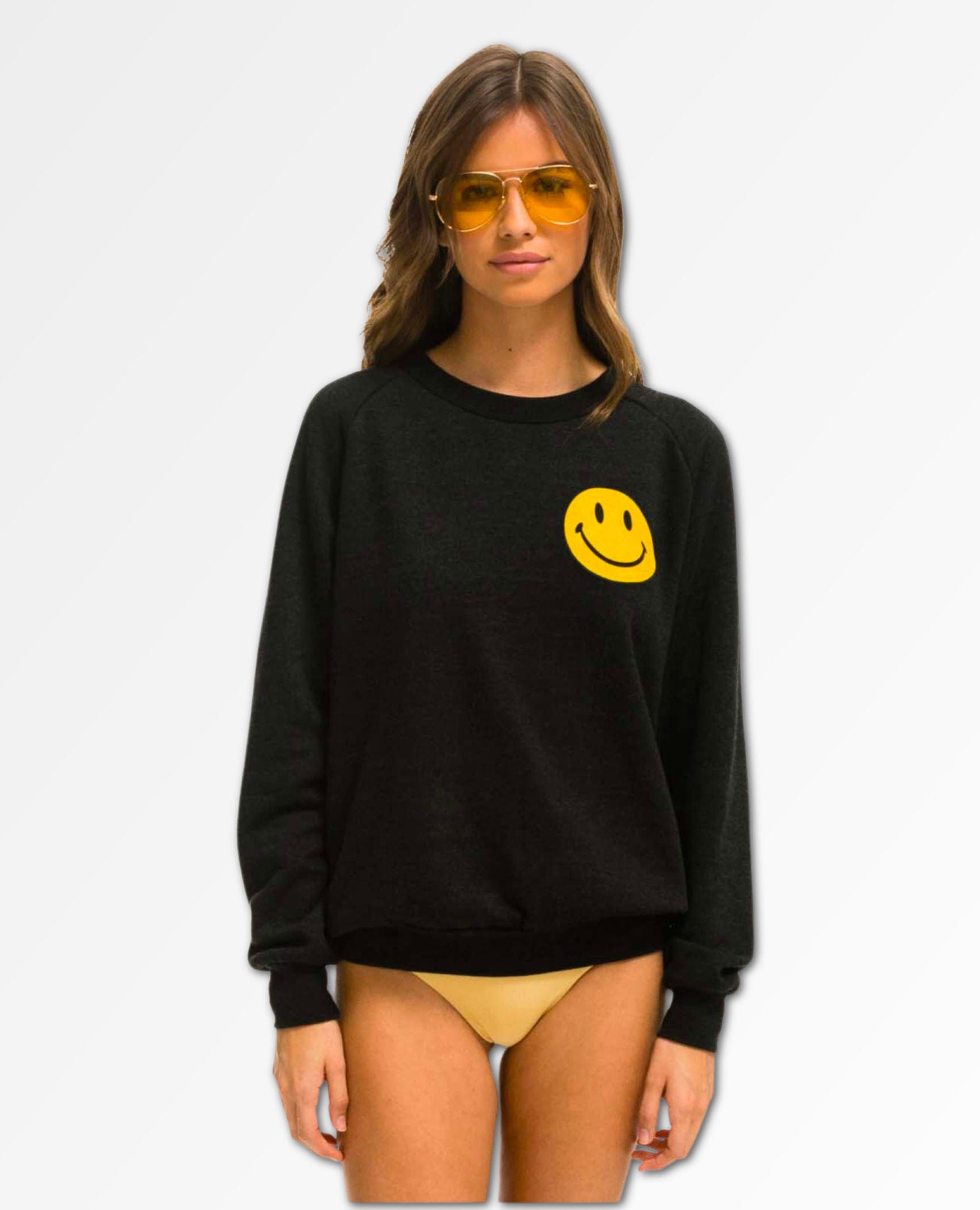 Smiley Black Women's Sweatshirt
