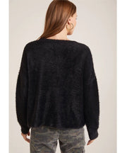 Slouchy Black Fuzzy Sweater