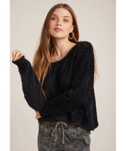 Slouchy Black Fuzzy Sweater