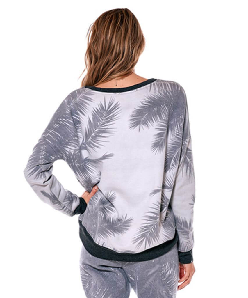Maura Palm Sweatshirt  Sweatshirt, 35mm,- Pink Arrows Boutique
