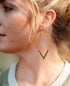 Chevron Beaded Earrings Turquoise