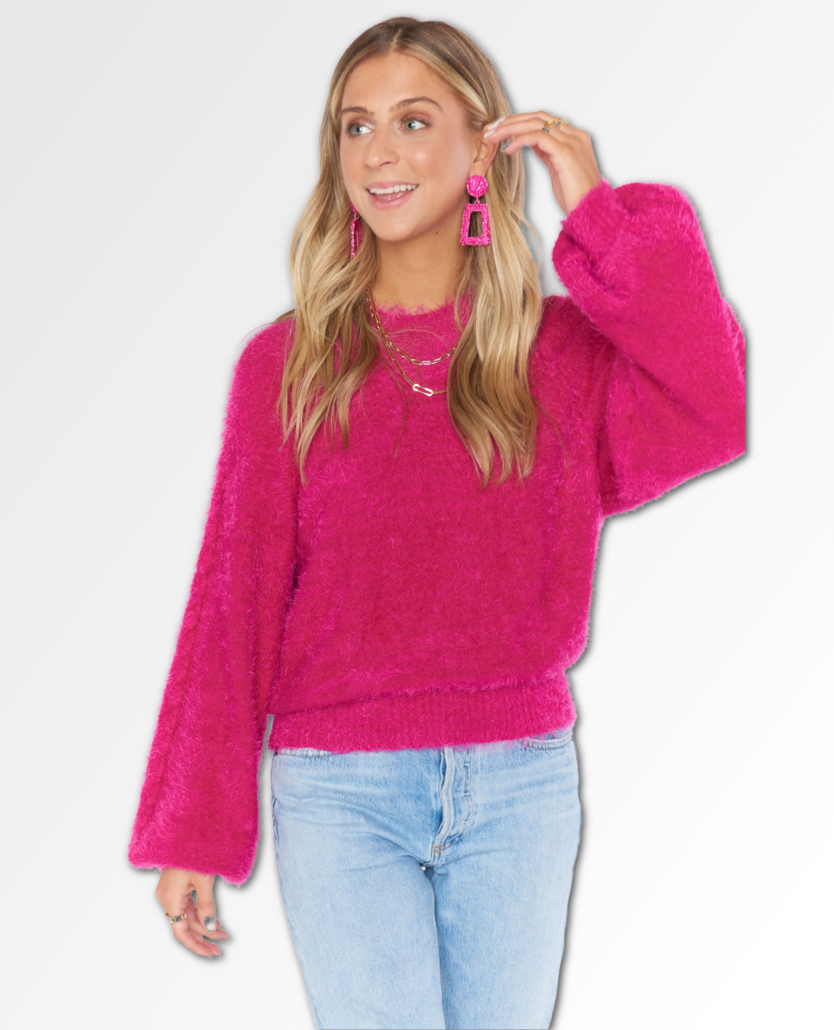 Vienna Hot Pink Knit Sweater